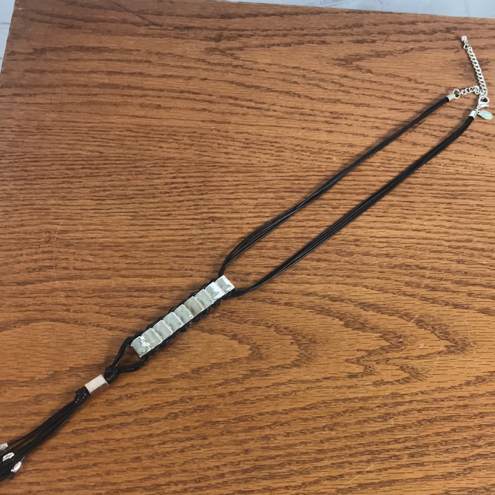 Elegant Black and Silver Necklace